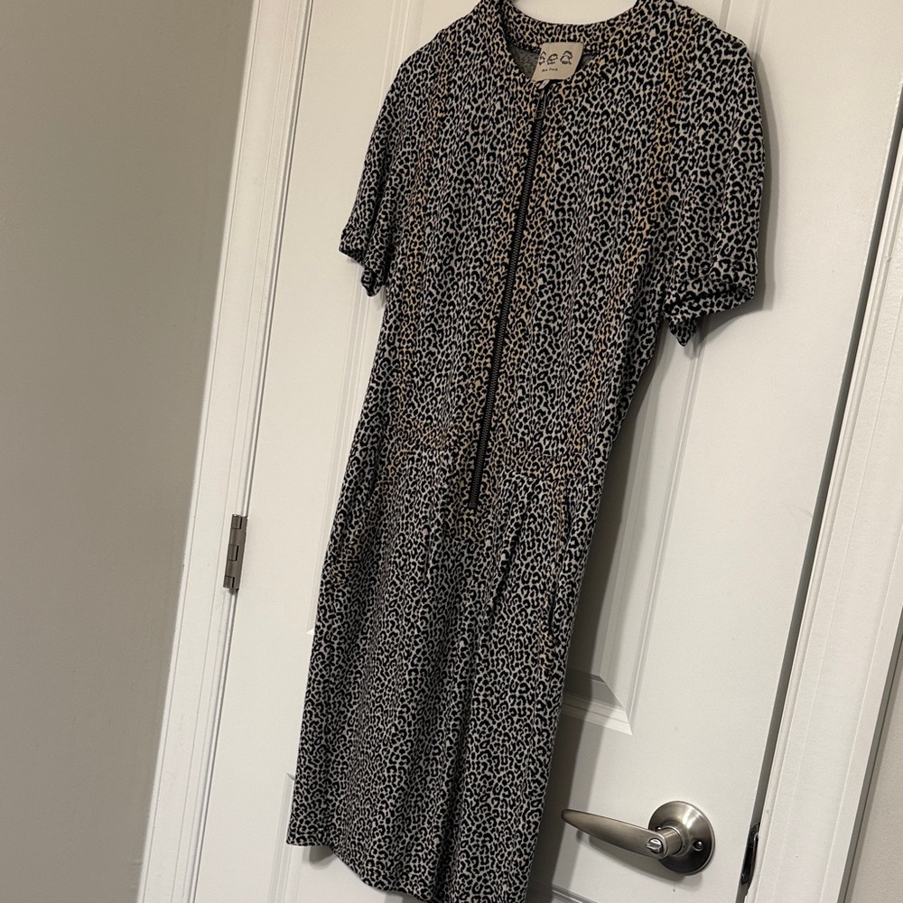 Sea New York Black and White Patterned Midi Dress